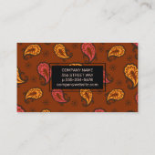 ペイズリーパターンの背景 名刺 (裏面)