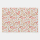 ペイズリーパターンセット3ギフト包装紙 ラッピングペーパーシート (正面3)