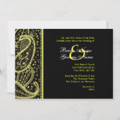 ペイズリーパターン招待状 招待状 (裏面)