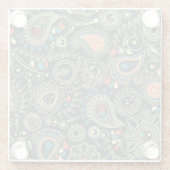 ペイズリーパターン3 ガラスコースター (裏面)