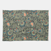 ペイズリーパターン3 キッチンタオル (横)