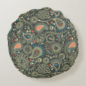ペイズリーパターン3 ラウンドクッション (裏面)