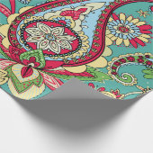 ペイズリーパターン。～を基にしたシームレスな東洋文様 ラッピングペーパー (角)