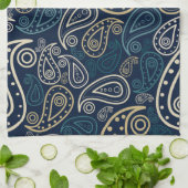 ペイズリーパターン キッチンタオル (折り畳み)