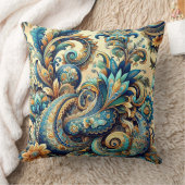 ペイズリーパターン クッション (ブランケット)