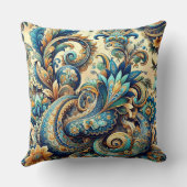 ペイズリーパターン クッション (裏面)