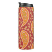 ペイズリーパターン。トルコのキュウリ。マルーンオレンジc タンブラー (回転右)