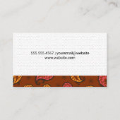 ペイズリーパターン |ドットパターン 名刺 (裏面)