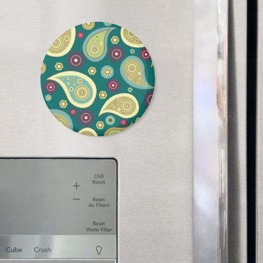 ペイズリーパターン、ペルシャペイズリー、オリエンタルペイズリー マグネット (インサイチュ (冷蔵庫))