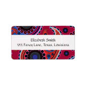 ペイズリーパターン、ペルシャペイズリー、オリエンタルペイズリー ラベル (正面)