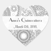 ペイズリーパターン、ペルシャペイズリー、キンセアニェラ ハートシール (正面)