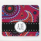 ペイズリーパターン，ペルシャペイズリー，ボテー，モノグラム マウスパッド (正面)