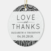 ペイズリーパターン、ペルシャペイズリー、ボテ結婚ス セラミックオーナメント (左)