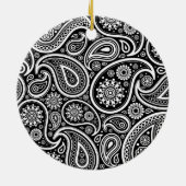 ペイズリーパターン、ペルシャペイズリー、ボテ結婚ス セラミックオーナメント (裏面)