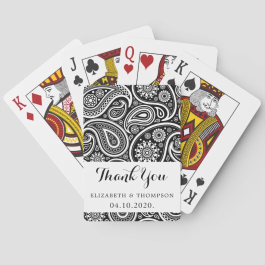 ペイズリーパターン、ペルシャペイズリー、ボテ結婚ス トランプ (裏面)