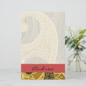 ペイズリーパターン，ペルシャペイズリー，ボテ，あなたの名前 便箋 (スタンド正面)