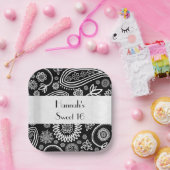 ペイズリーパターン、ペルシャペイズリー、ボート、甘い16 ペーパープレート (パーティー)