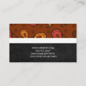 ペイズリーパターン |レザー 名刺 (裏面)