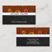 ペイズリーパターン |レザー 名刺 (正面/裏面)