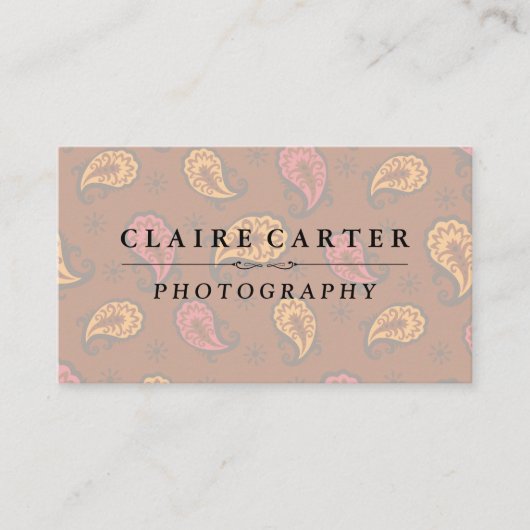 ペイズリーパターン |写真家 名刺 (正面)