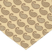 ペイズリーパターン、日焼け、クリームおよびチョコレート ショートテーブルランナー (コーナー)