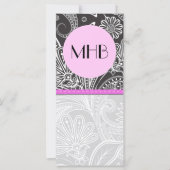 ペイズリーパターン、白黒、モノグラム (正面)