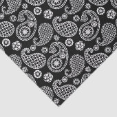 ペイズリーパターン、白黒 薄葉紙 (詳細)