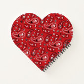 ペイズリーパターン（赤）–23214 ノートブック (裏面)