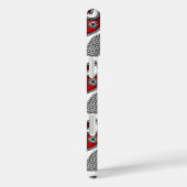 ペイズリーパターン、黒、白、赤 Case-Mate iPhoneケース (裏面 / 右)