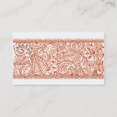 ペイズリーパッション – オレンジ（ヘナ） 名刺 (裏面)