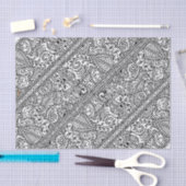 ペイズリーパッション – ブラック(Henna) 薄葉紙 (クラフト)