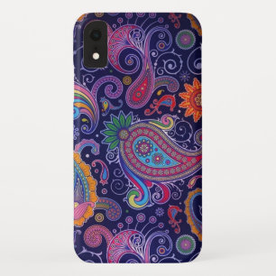 ペイズリーパープルピンク iPhone XRケース