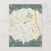 ペイズリーピーコックカラー結婚ズの方向披露宴 エンクロージャーカード (裏面)