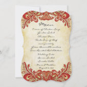ペイズリーピーコックカラー結婚式招待状 招待状 (正面)