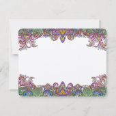 ペイズリーピーコックカラーRSVP 出欠カード (裏面)