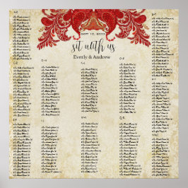 ペイズリーピーコック – 使用35 x 35サイズ（200ゲスト） ポスター