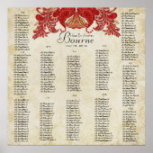 ペイズリーピーコック – 200ゲスト用35 x 35サイズを選択 ポスター (正面)