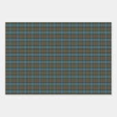 ペイズリーファミリとリージョンタータンチェックの格子模様 ラッピングペーパーシート (正面3)