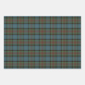 ペイズリーファミリとリージョンタータンチェックの格子模様 ラッピングペーパーシート (正面2)