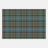 ペイズリーファミリとリージョンタータンチェックの格子模様 ラッピングペーパーシート (正面)