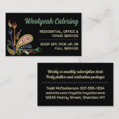 ペイズリーフォーク料理ケータリング料理業c 名刺 (正面/裏面)