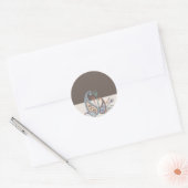 ペイズリーフォーク私のキッチン料理ギフトシール ラウンドシール (封筒)