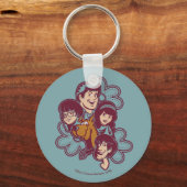 ペイズリーフラワースクービードゥーと集団 キーホルダー (正面)