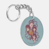 ペイズリーフラワースクービードゥーと集団 キーホルダー (正面左)