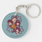 ペイズリーフラワースクービードゥーと集団 キーホルダー (裏面)