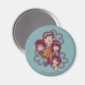 ペイズリーフラワースクービードゥーと集団 マグネット (正面/裏面)