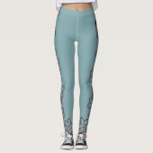 ペイズリーフラワースクービードゥーと集団 レギンス (正面)