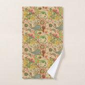 ペイズリーフラワータオルセット バスタオルセット (ハンドタオル)