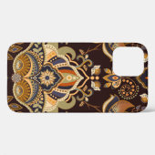 ペイズリーフローラのシームレスなパターン。黒い背景 Case-Mate iPhoneケース (裏面 (横))