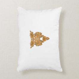 ペイズリーフローラアート・オレンジボホデコール アクセントクッション